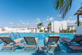 Luxury Condo 1BR 100MB Gym Sauna Rooftop Pool
